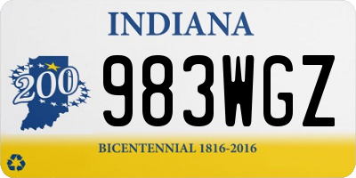 IN license plate 983WGZ