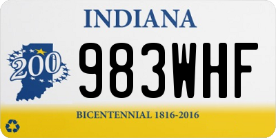 IN license plate 983WHF