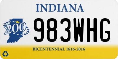 IN license plate 983WHG