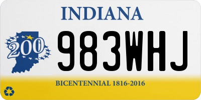 IN license plate 983WHJ