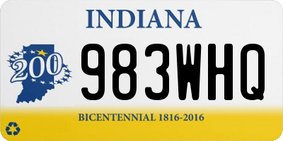 IN license plate 983WHQ