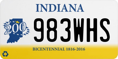 IN license plate 983WHS