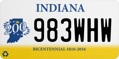 IN license plate 983WHW