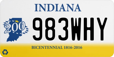 IN license plate 983WHY