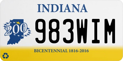 IN license plate 983WIM