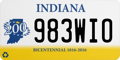 IN license plate 983WIO