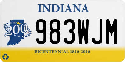 IN license plate 983WJM