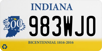 IN license plate 983WJO