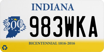 IN license plate 983WKA