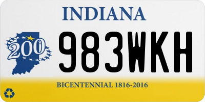 IN license plate 983WKH