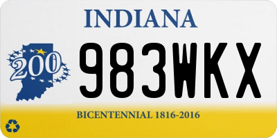 IN license plate 983WKX