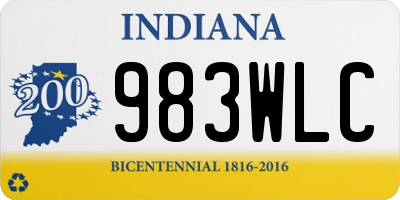 IN license plate 983WLC