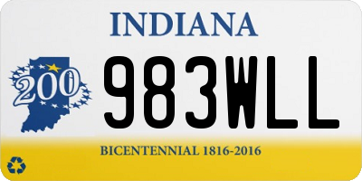IN license plate 983WLL