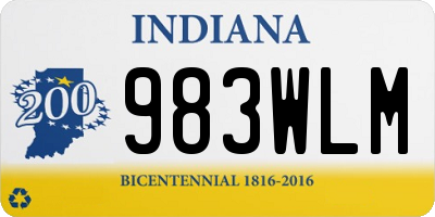 IN license plate 983WLM