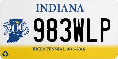 IN license plate 983WLP