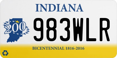 IN license plate 983WLR