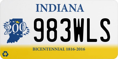 IN license plate 983WLS