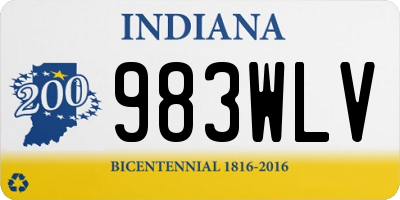 IN license plate 983WLV