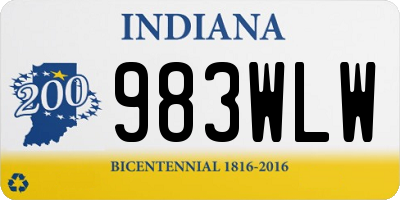 IN license plate 983WLW