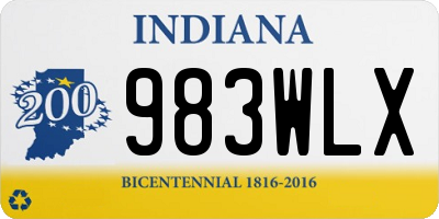 IN license plate 983WLX