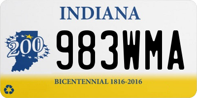 IN license plate 983WMA