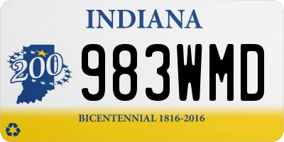 IN license plate 983WMD