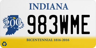 IN license plate 983WME