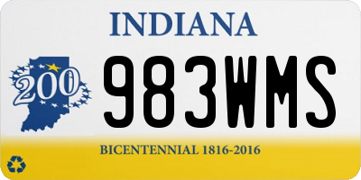 IN license plate 983WMS