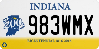 IN license plate 983WMX