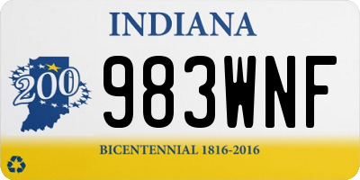 IN license plate 983WNF