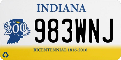 IN license plate 983WNJ