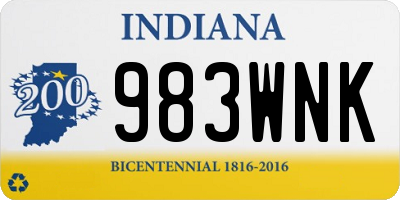 IN license plate 983WNK