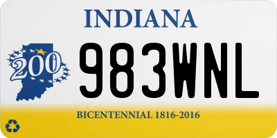 IN license plate 983WNL