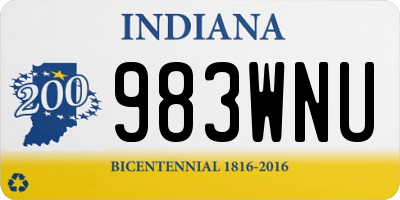 IN license plate 983WNU