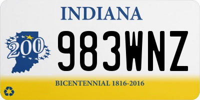 IN license plate 983WNZ