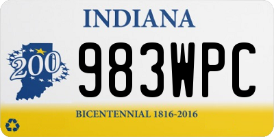 IN license plate 983WPC