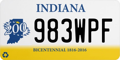 IN license plate 983WPF