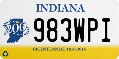 IN license plate 983WPI