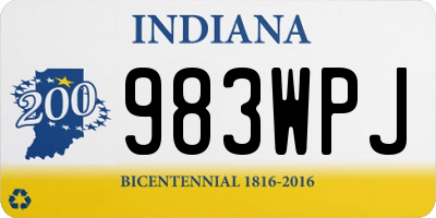 IN license plate 983WPJ