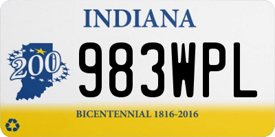 IN license plate 983WPL