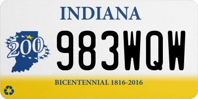 IN license plate 983WQW