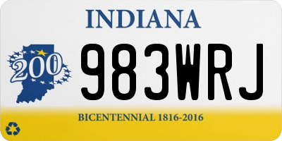 IN license plate 983WRJ
