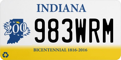 IN license plate 983WRM