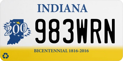 IN license plate 983WRN
