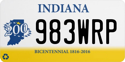 IN license plate 983WRP