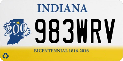 IN license plate 983WRV