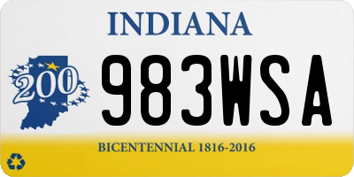 IN license plate 983WSA