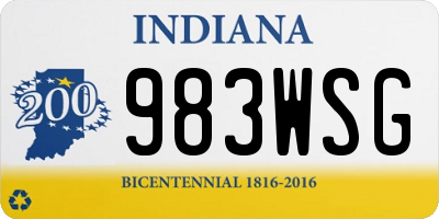 IN license plate 983WSG