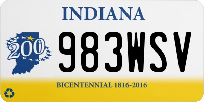 IN license plate 983WSV