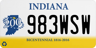 IN license plate 983WSW